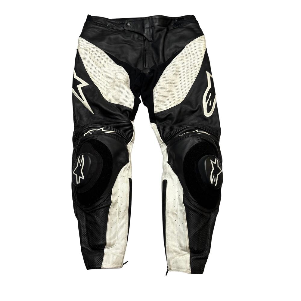 Alpinestars Track Leather Pants Men's 38 (34x30) Padded Motorcycle Biker